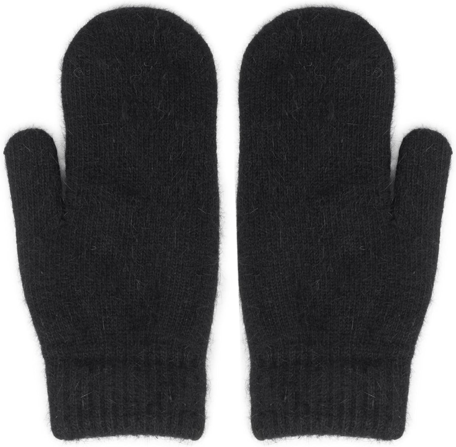 Winter Warm Mittens for Women Faux Rabbit Fur Knit Mittens for Cold Weather