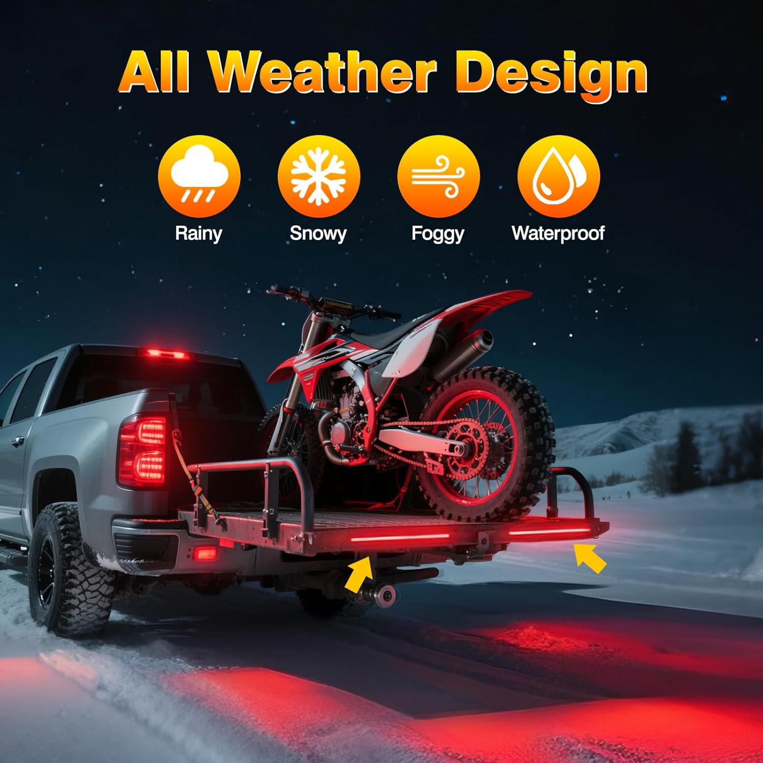 15 Inch LED Trailer Tail Brake Light Strips, 2 Pcs Universal Red Turn Signal Running Lights Bar, DC 12V Aluminum Brake Tail Light for Trailer Truck Camper Minivans Pickup RV