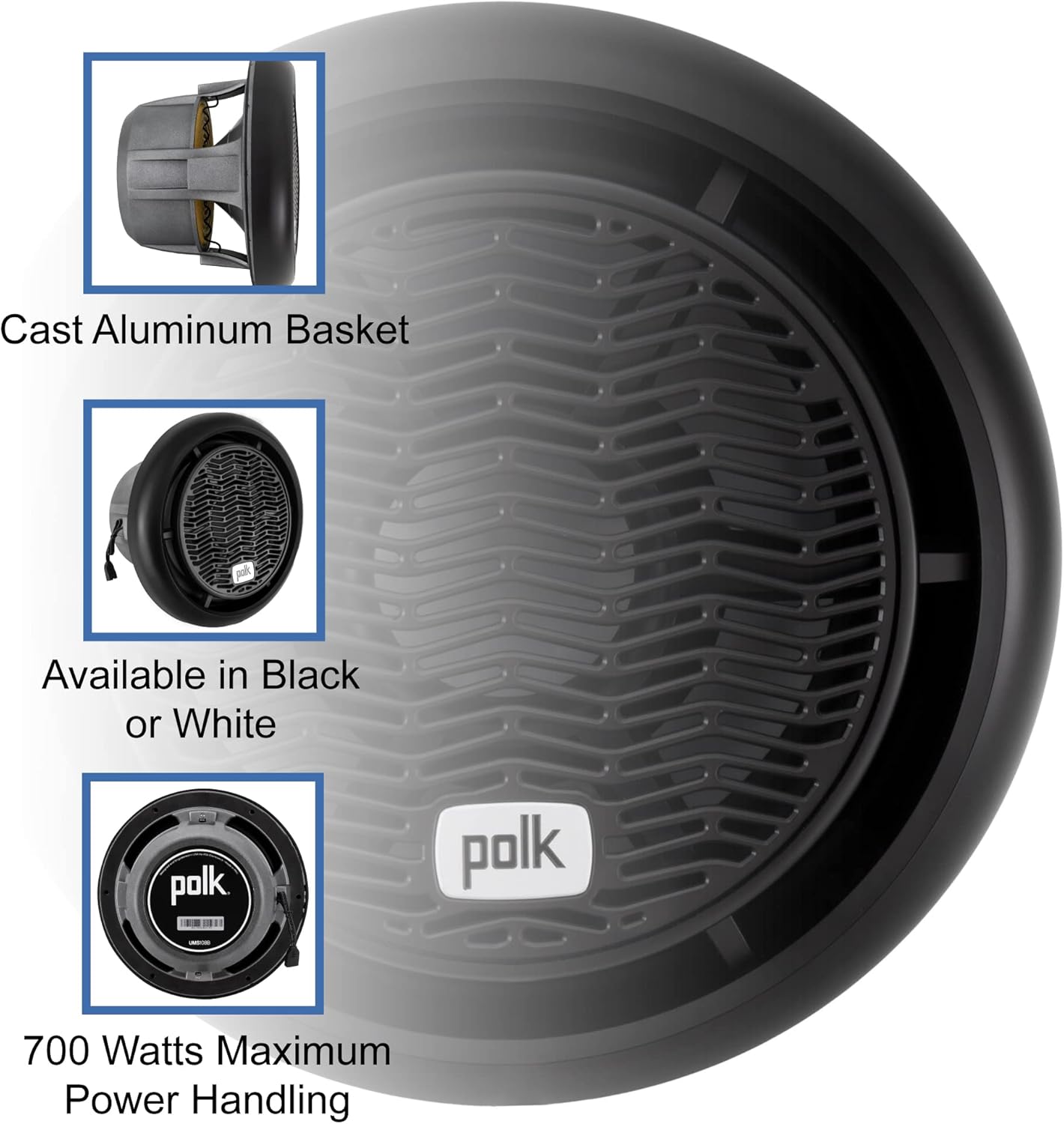 RecPro RV 5 Ohm Subwoofer Audio Speaker 10.8" 700W Max Power (1, Black)