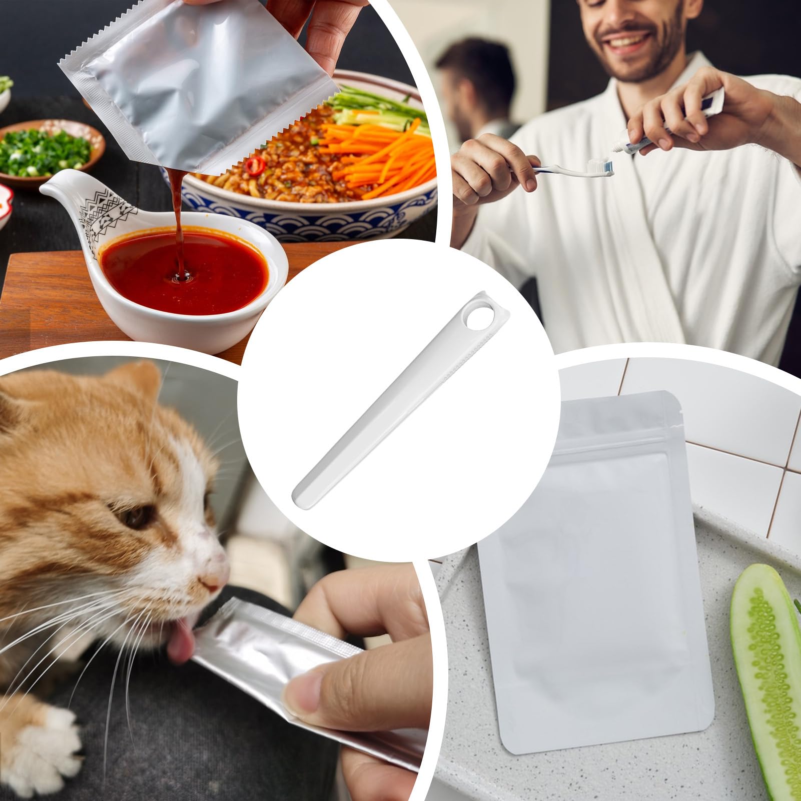 Presse-Sachet pour Sauces - Extrudeur Portable pour Tubes - Outil Extracteur Magnétique Portable pour Condiments Maison Restaurant Cuisine