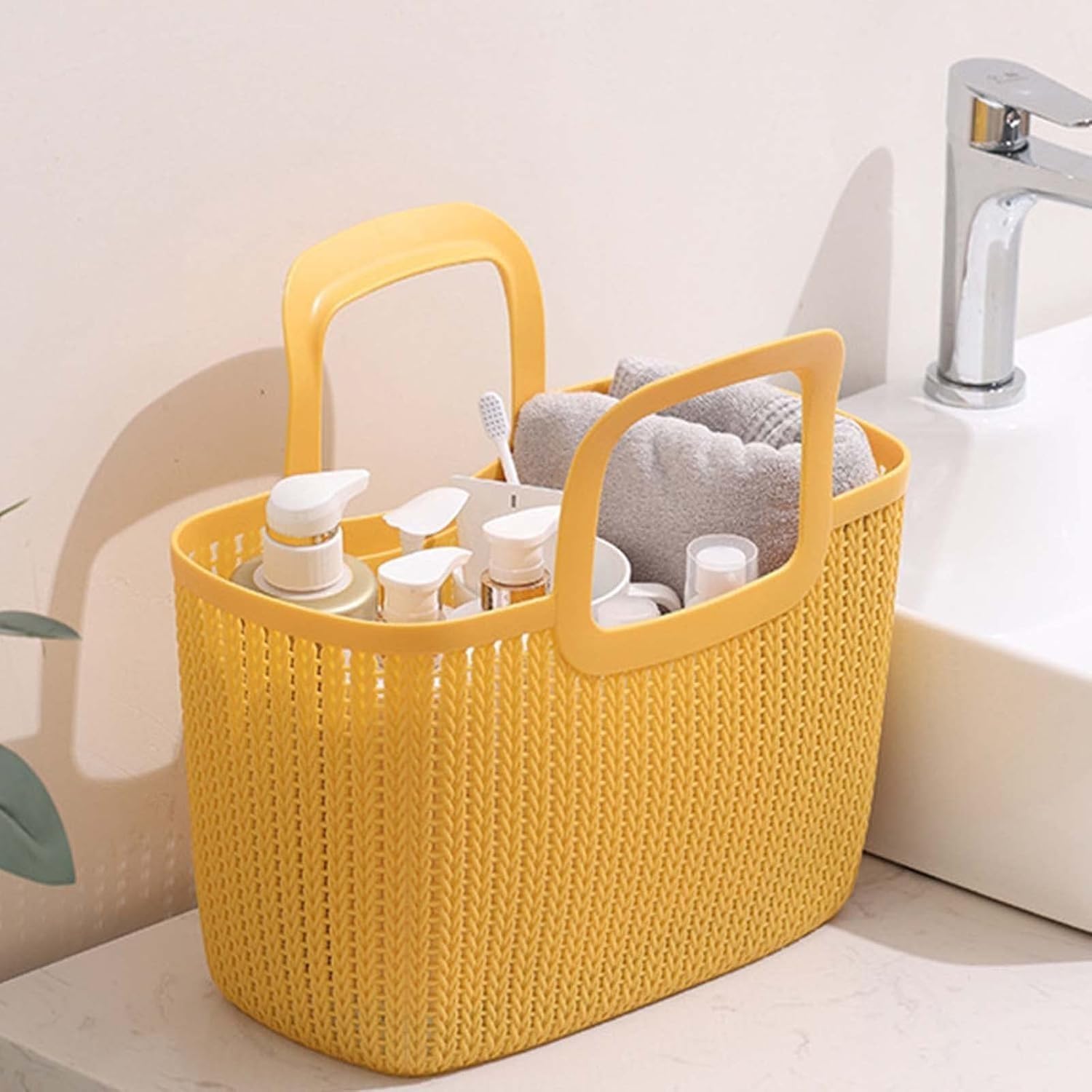 Amazon｜バスケット 大容量 手提げ お風呂 カゴ 持ち運び バス
