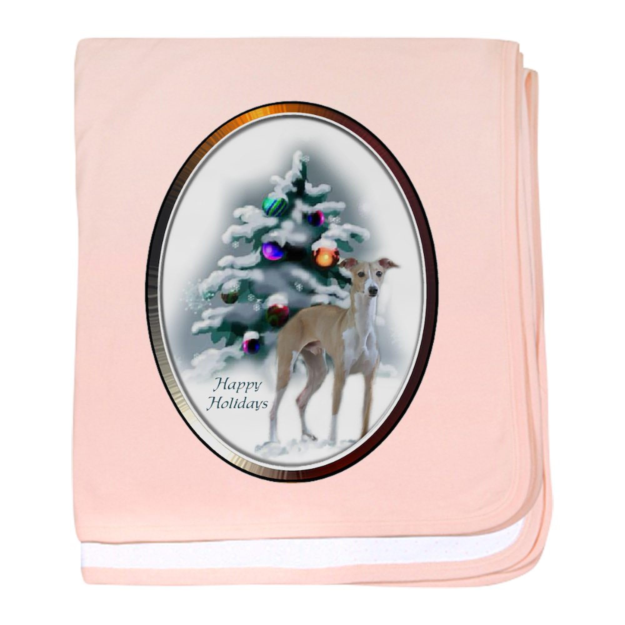 CafePress Italian Greyhound Christmas Baby Blanket, Super Soft Newborn Swaddle