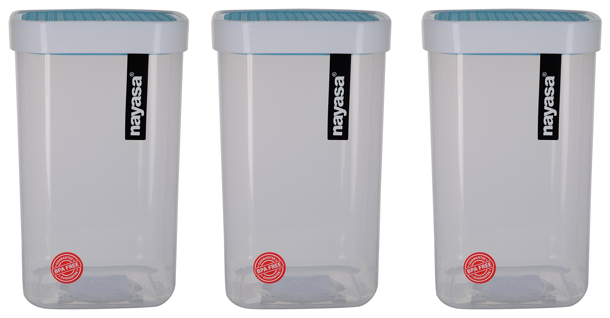NayasaSuperplast Fusion Plastic Container Set, 1.5 litres, Set of 3, Blue (SKU-NAYASA-120)