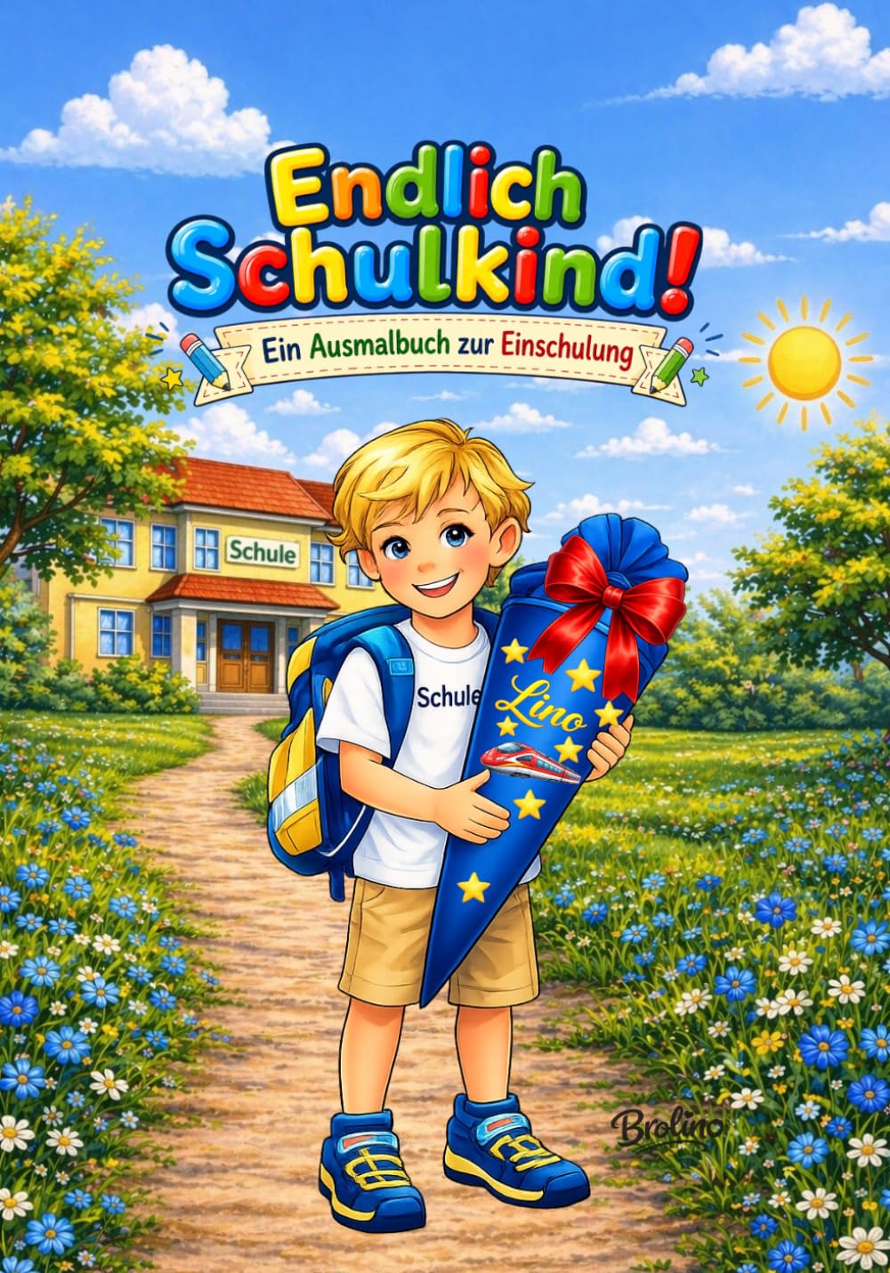 Endlich Schulkind!: Ein Ausmalbuch zur Einschulung für Jungen