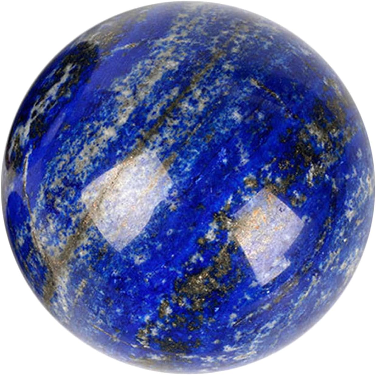 Blues Lapis Lazuli Crystal Sphere with Wooden Stand, Quartz Crystal Ball Magic Balls,Photography Props Ball Decor for Divination Home Decoration,54~56mm