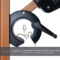 Vista 7 de Grand patio Sombrilla de patio de 10 pies, sombrilla voladiza de aluminio con toldo redondo, sombrilla compensada al aire libre para patio, jardín