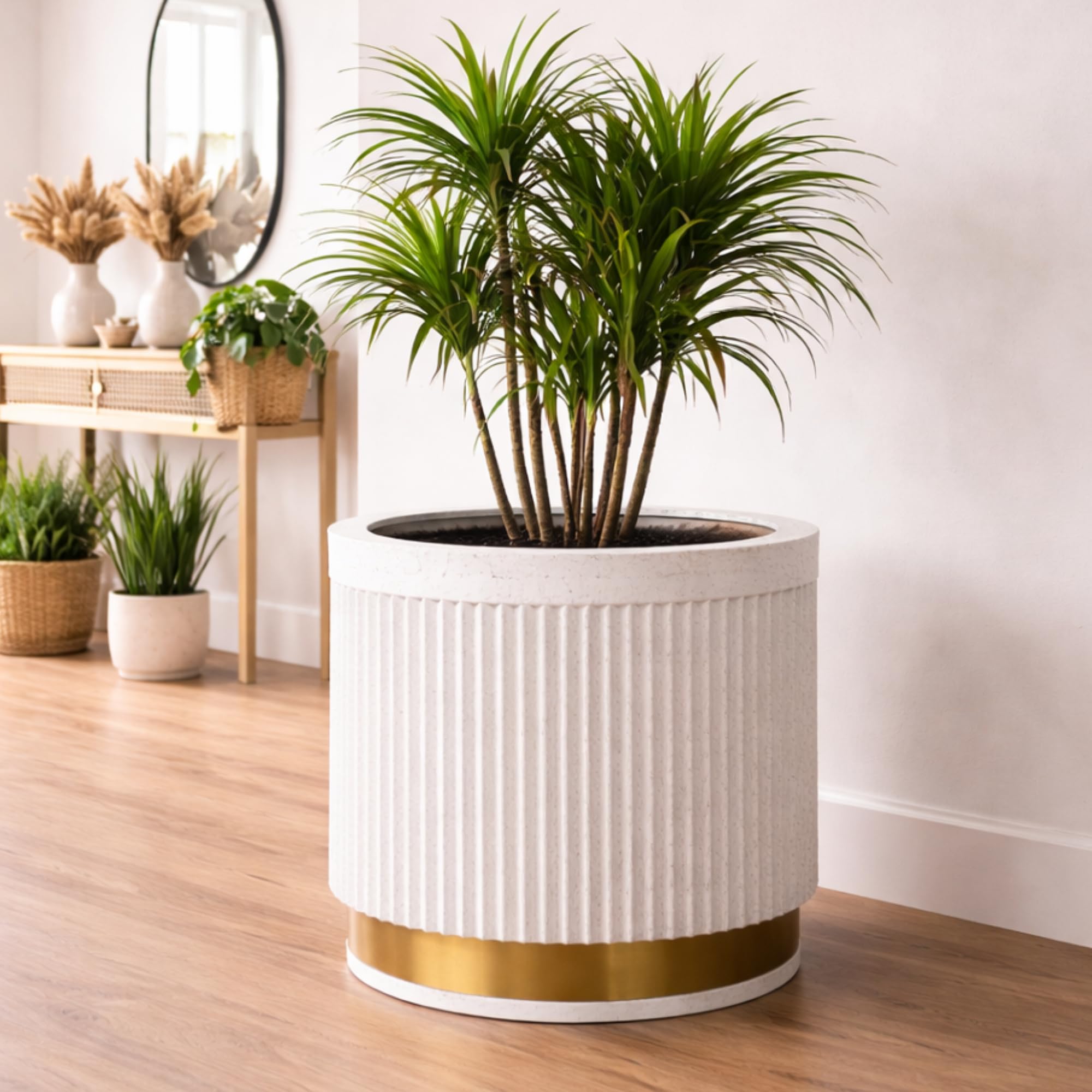 Niyara Blue Handpainted Ceramic Planters - Large -7
