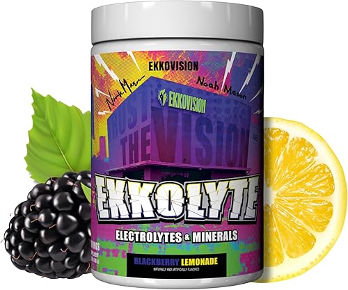 Miniatura 5 de Ekkovision Ekkolyte - Electrolitos y minerales en polvo, 50 mg de vitamina C y 155 mg de magnesio para apoyo de hidratación, electrolitos esenciales