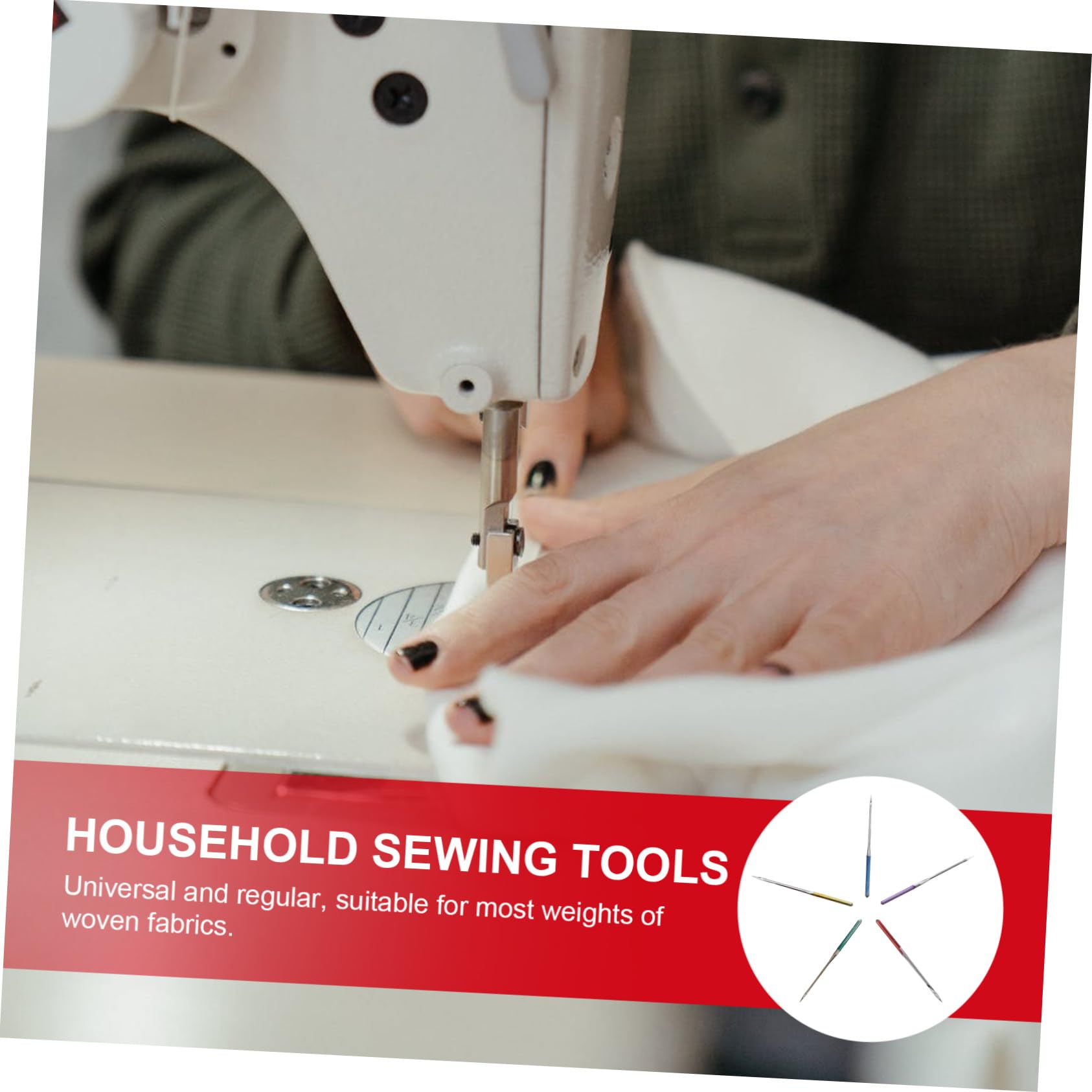 ULTECHNOVO Agujas Metálicas y 50 para Máquina de Coser Aptas para Telas Gruesas y Seda Accesorios de Costura Profesionales, Ligeras Ideales para Costura Doméstica