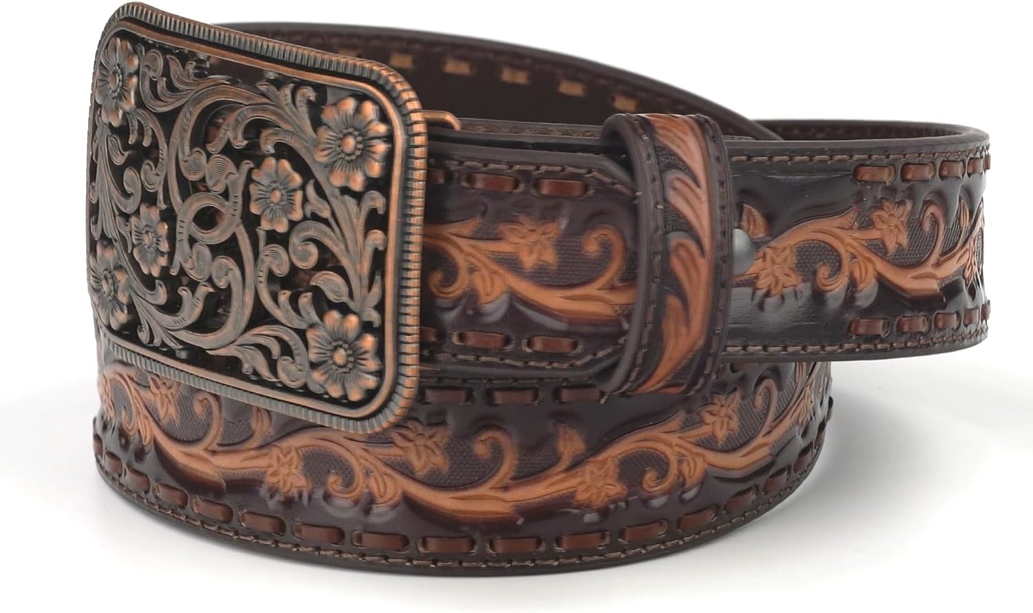 ARIAT Women's Rhinestones Embossed Leather Belt