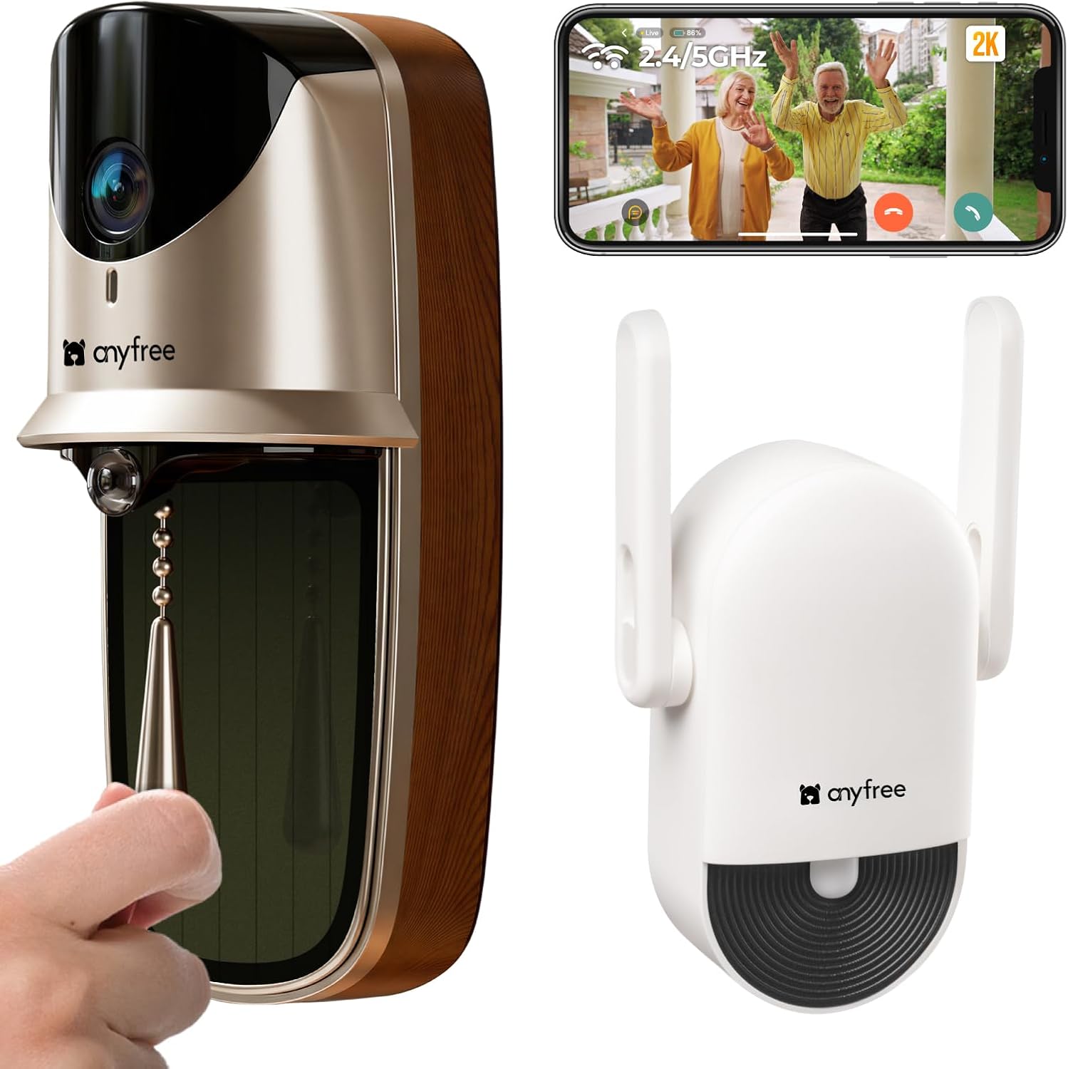 anyfree Solar Video Doorbells Camera...
