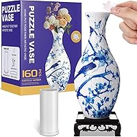 Vista 8 de Jarrón Rompecabezas 3D Jarrón de Flores Rompecabezas Hecho de 160 Piezas de Plástico Curvado 3D Regalo DIY para Novedades en Casa Adecuado
