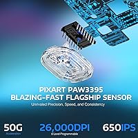 Vista 6 de MANBASNAKE Attack Shark X3 - Mouse inalámbrico para juegos, 1.73 oz, ligero, triple modo, ergonómico, sensor PAW3395 26K DPI, duración de la batería