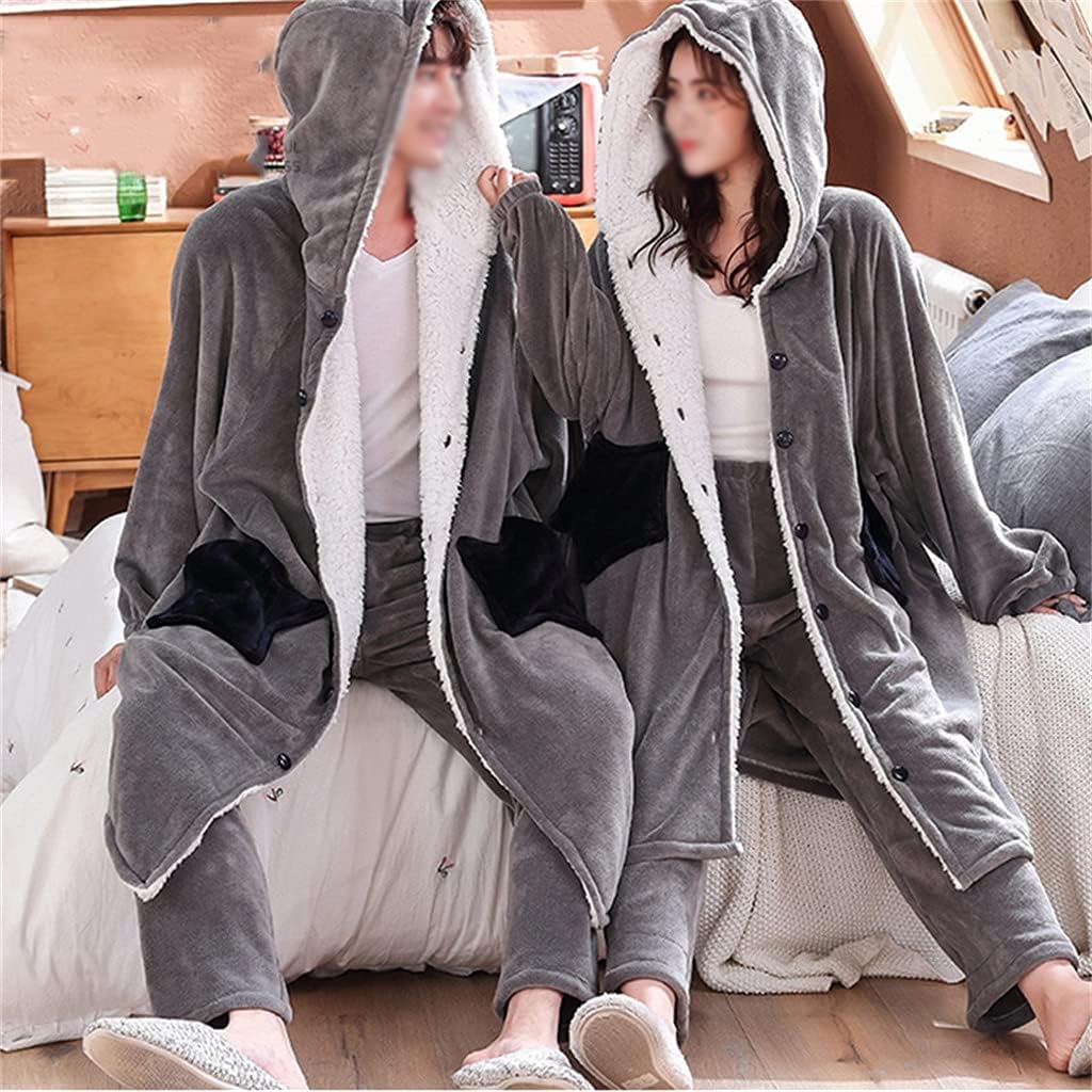 Men's Bathrobes Are Thick and Warm Soft and Comfortable and Can Be Worn Outside at Home