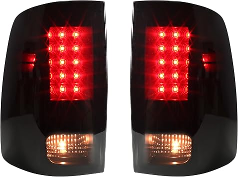 LED Tail Lights for Dodge RAM 1500 2500 3500 09-18, Smoked Black LED Taillights Brake Rear Lamps for Dodge RAM 1500 2009-2018 / RAM 2500 3500 2010-2018 Accessories 2PCS
