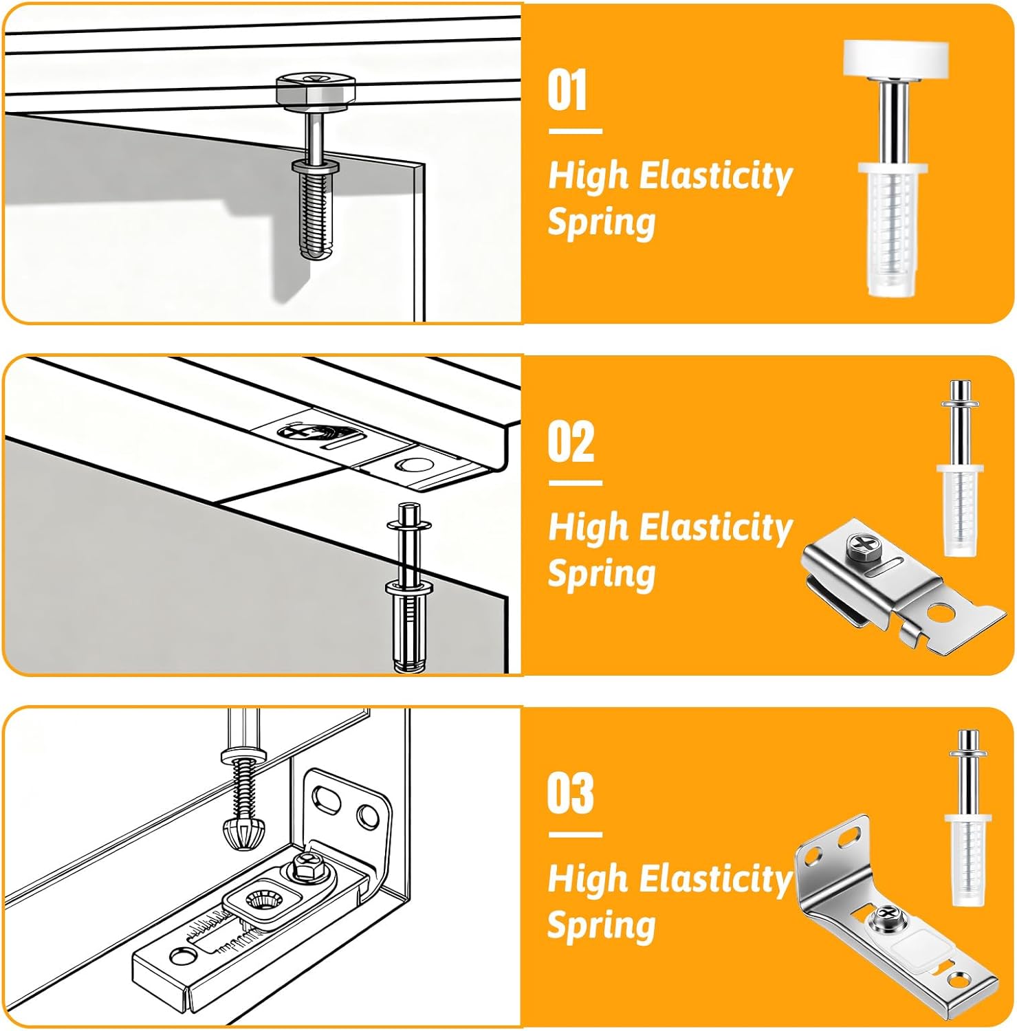 4 Pack Bifold Door Hardware Repair Kit, Replacement Parts for Bifold & Sliding Closet Doors, Includes Top & Bottom Brackets, Pivots, Guides Wheel