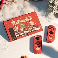 Vista 8 de GeekShare Funda protectora delgada compatible con Nintendo Switch y Joy-Con - Absorción de golpes y antiarañazos - Muñeca de Navidad