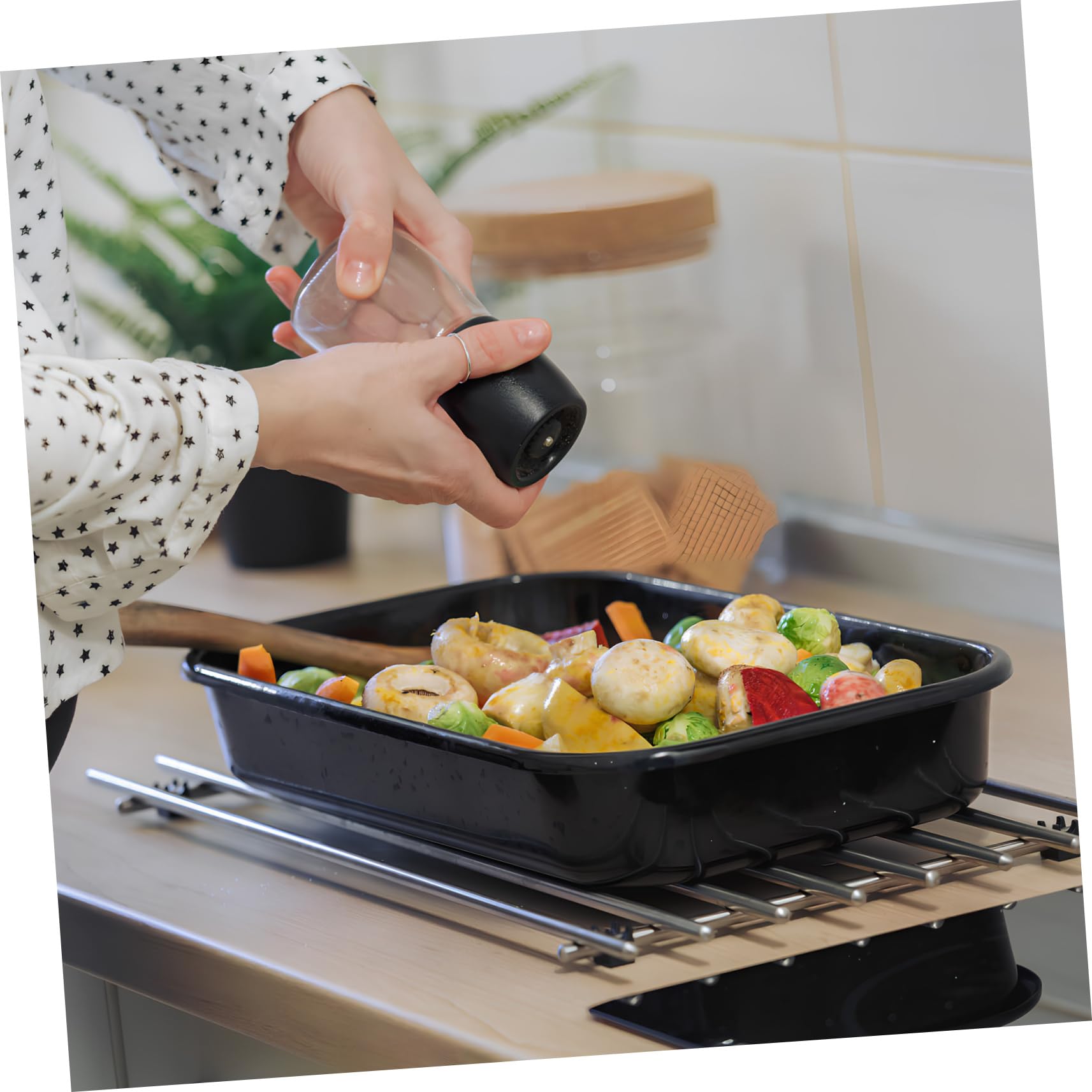 2piezas Bandeja Para Horno Tostador Acero Inoxidable Antiadherente Hornear Asar