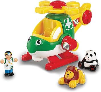 Wow Toys Harry Copters Animal Rescue Friction Powered Helicopter Toy with Vet & Animal Figures | No Batteries, Durable Toddler Toy for Ages 15