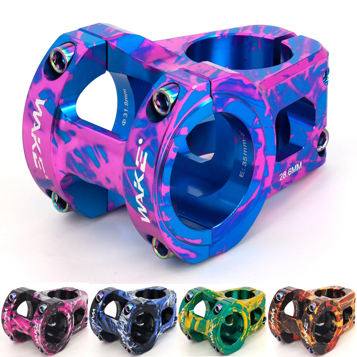 CYSKY MTB Stem 35mm Stem 31.8 35 mm Handlebar Clamp for All Mountain Bike, MTB, Downhill, Enduro