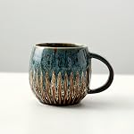 20oz Large Coffee Mug - Unique Handcrafted Look Ceramic Cup, Large Tea Mug, Microwave & Dishwasher Safe (Blue) | Large Tea Mug, Microwave Safe, Dishwasher Safe