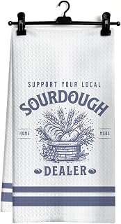Sourdough Baking Kitchen Dish Towels, Sourdough Gifts for Bakers, Gifts for Baking Lovers Decorative Hand Tea Towels for Bakery Kitchen, 16x24 Inch Slate Blue