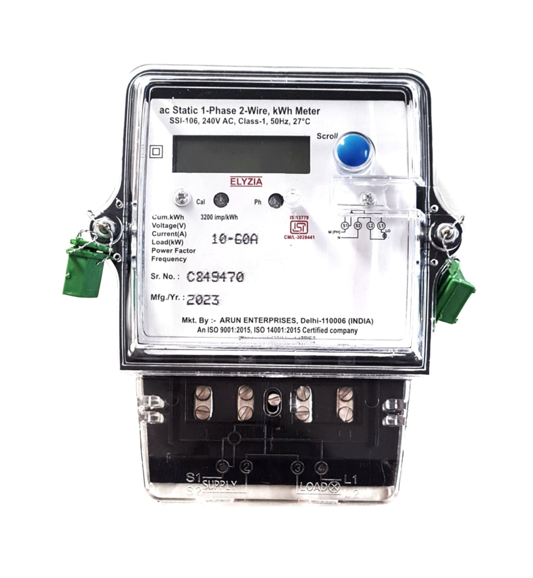 See full amazon price history chart for ELYZIA SINGLE PHASE 2 Wire 10-60 A Electronic Energy KWH MULTIFUNCTION Meter LCD DISPLAY (Sub Meter) ELYZIA SINGLE PHASE 2 Wire 10-60 A Electronic Energy KWH MULTIFUNCTION Meter LCD DISPLAY (Sub Meter) (B09NJBW17V) Amazon Price History, Amazon Price Tracker
