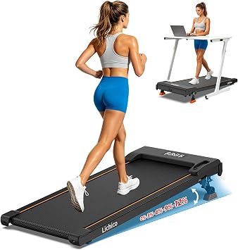 Lichico 5-Level Incline 0-12% Walking Pad, Foldable Under Desk Treadmill