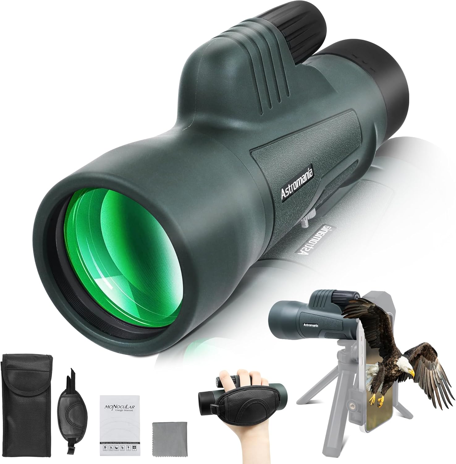 Astromania 12x50 Monoculars with BAK4 Prism, Waterproof