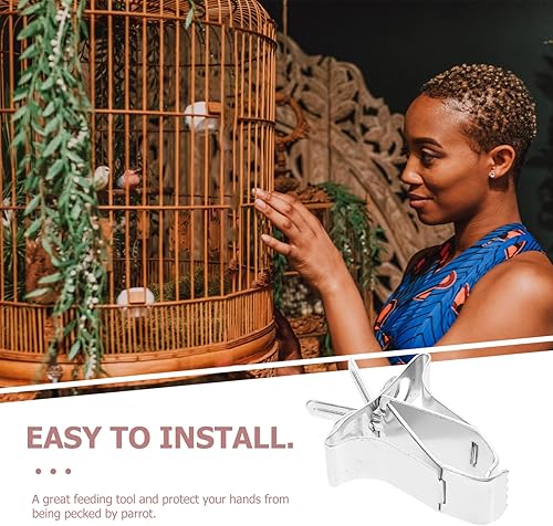 Miniatura 3 de Soportes para alimentos para pájaros, soporte para frutas y verduras, jaula para comederos de pájaros, dispositivos de alimentador de clip para
