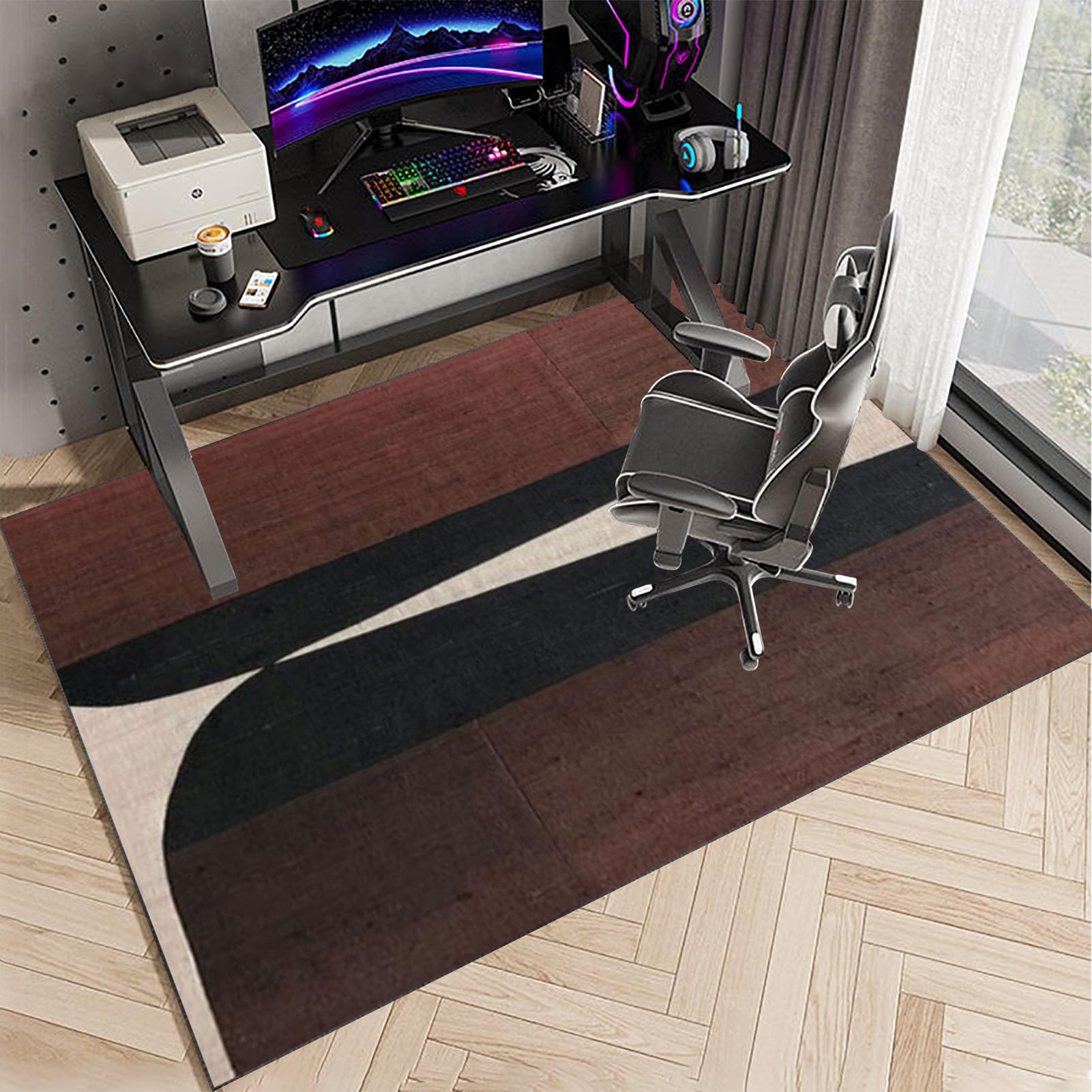 100 x 140 cm Alfombra para Silla Gaming / Alfombra Silla Ruedas / Protector de Suelo para Silla de Oficina / Alfombra para Silla Escritorio / Tapete de Protección de Madera/baldosas / Decora Oficina