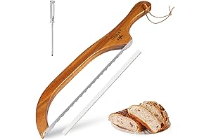 16" Wooden Bread Bow Knife: The Ultimate Kitchen Companion for Perfectly Sliced Homemade Bread