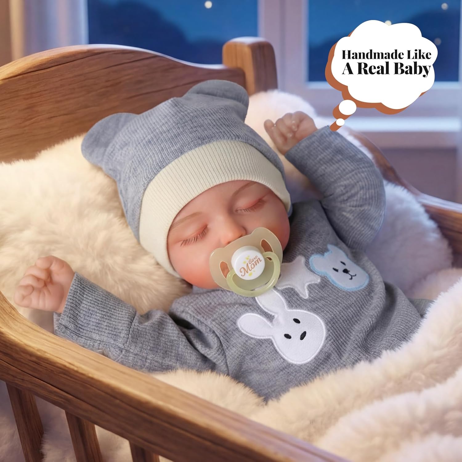 BABESIDE Reborn Baby Dolls Boy – 20 Inch Closed-Eye Realistic Baby Doll, Sleeping Newborn Doll with Accessories for Kids Age 3+, Pretend Play and Collection