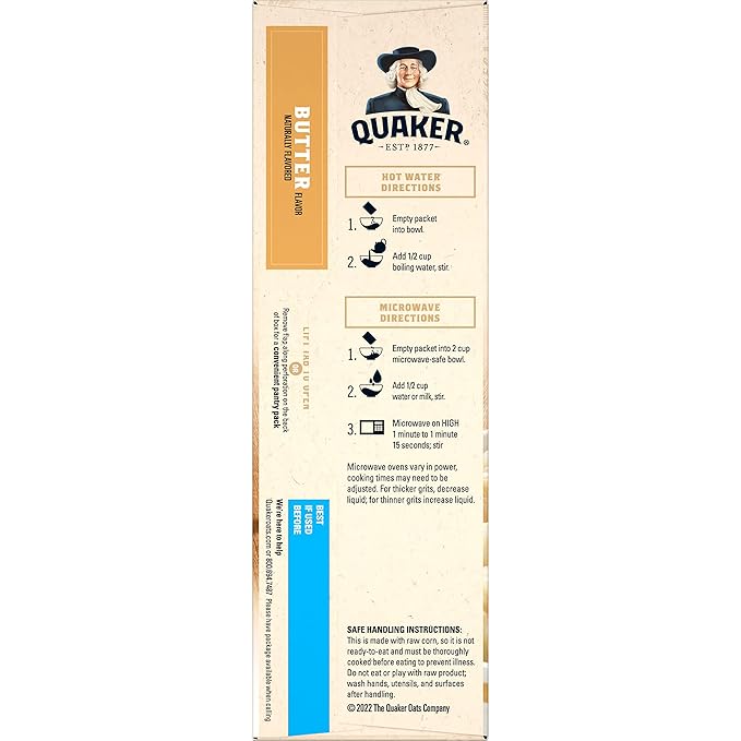 Quaker Instant Grits Mantequilla 0.98 oz Paquete de 10 miniatura 8