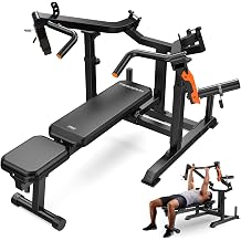 FEIERDUN SO2 Chest Press Machine, Heavy-Duty Bench Press Machine with 4-Level Adjustable Independent Converging Arms, Unique Adjust Bench Design, Strength Training Equipment