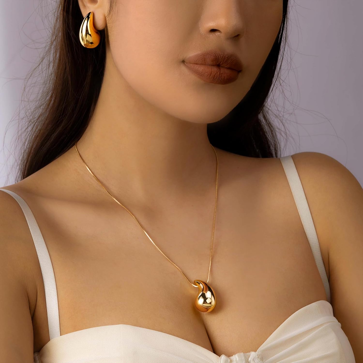 Gold Necklaces for Women - Dainty Necklace 14k Gold Plated Necklace Simple Gold Charm Jewelry For Women - Image 3