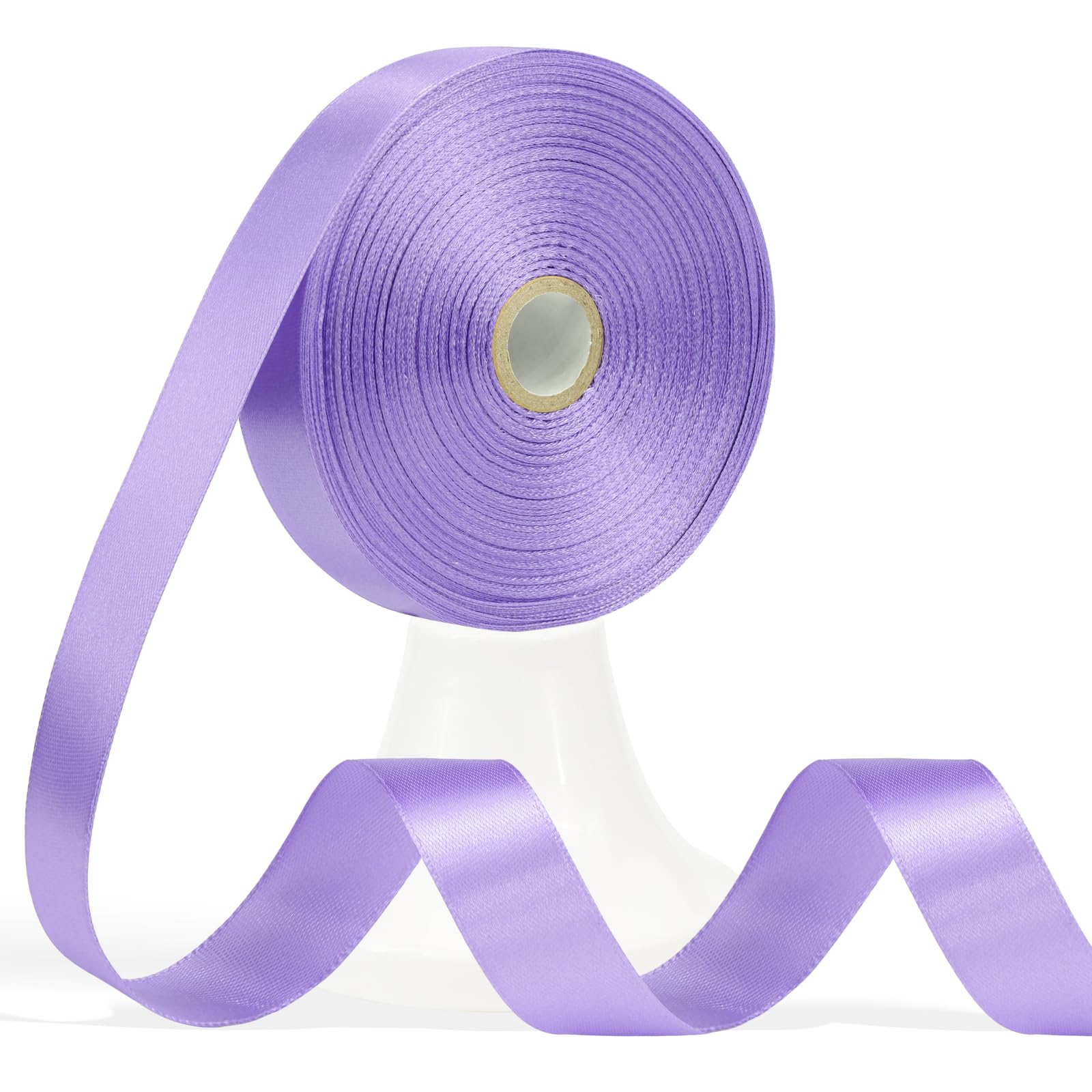 Apeseek 60 Yards Lavender Ribbon 3/4 Inch, Lavender Purple Satin Ribbon for Gift Wrapping, Crafts, Flower Bouquet, Wedding, Baby Shower, Festival, Christmas, Halloween