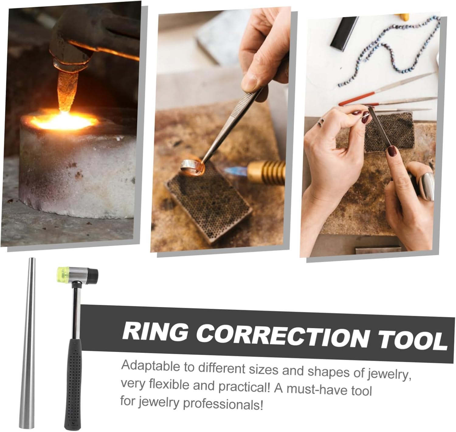 Stainless Steel Ring Straightener Tool for Jewelry Maintenance