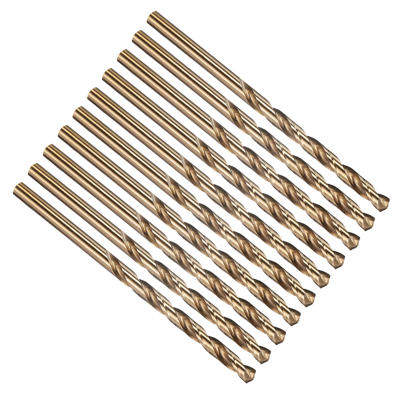 PATIKIL 4.3mm Drill Bit #18, Micro Number Small Bits 4341 High-Speed Steel 135° Gold for Soft Thin Metal Steel Wood Acrylic - 10 Pack