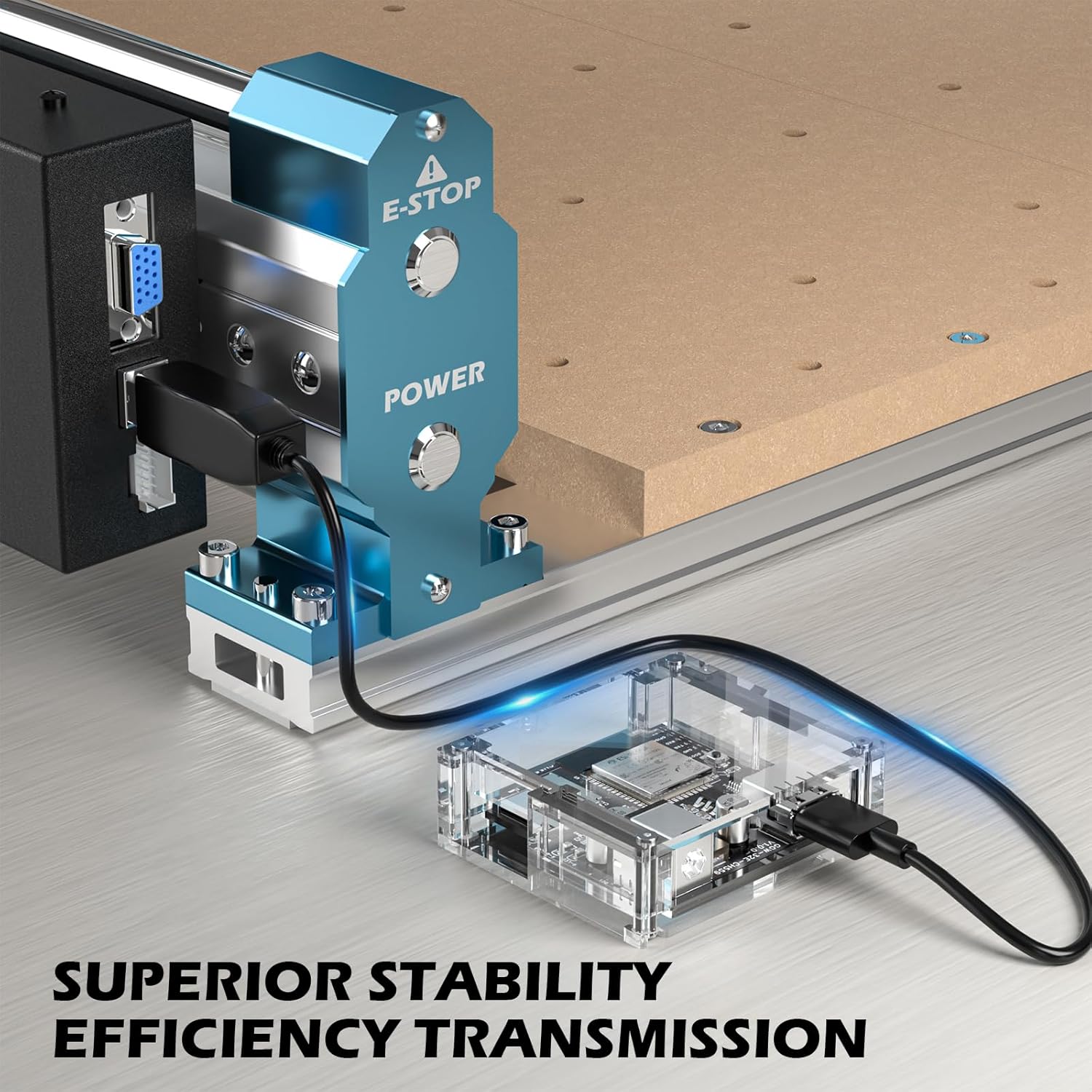 SainSmart Genmitsu GGW-USB Wireless Wi-Fi Module Kit with USB Port, App G-Code Sending, Remote Control and Monitor CNC Milling Machine Offline Controller for all CNC Machine