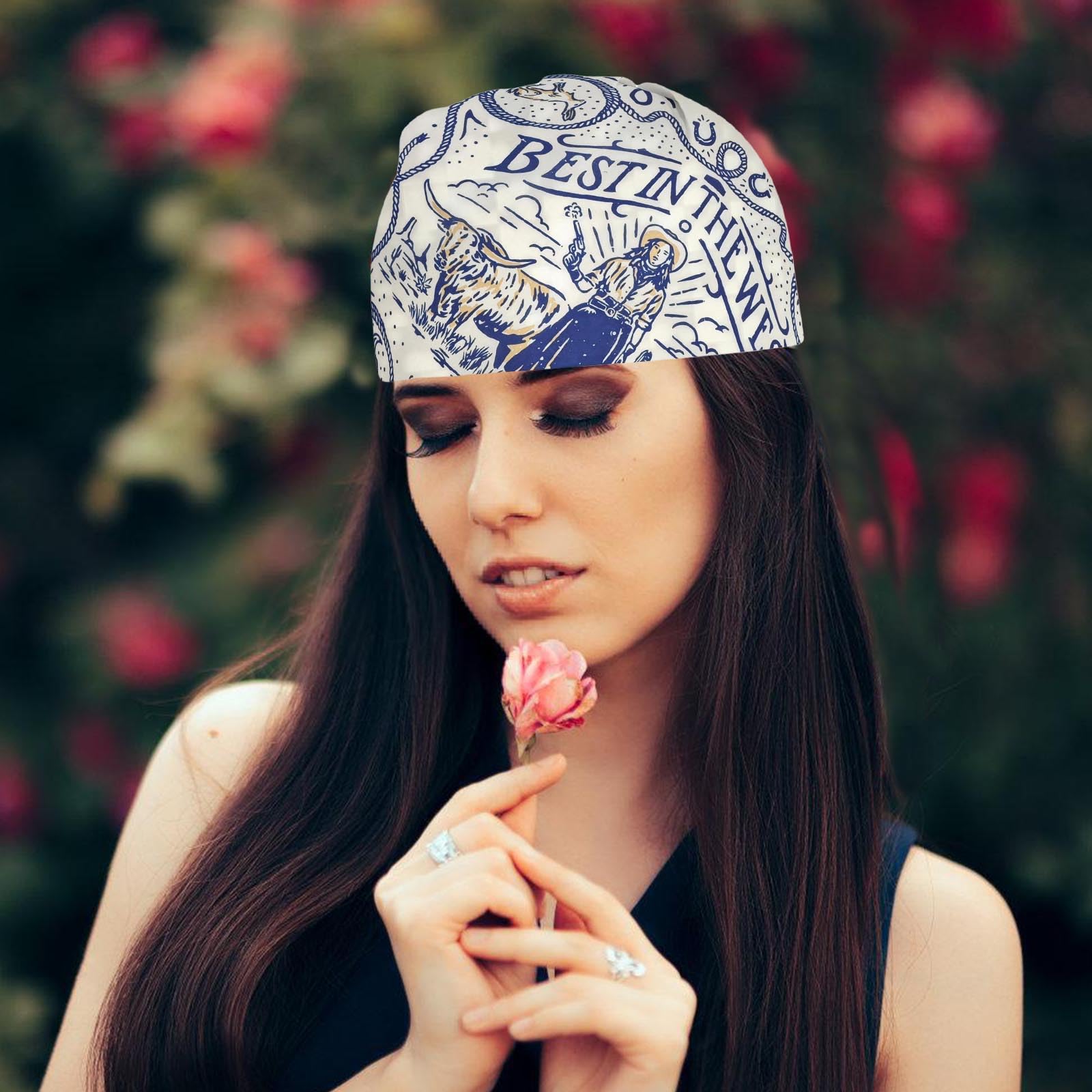 Bandana testa, Bandana francese, 2PCS Farm Stampa Fazzoletto da collo Bandana Adulto Western Paisley Bandane Sciarpa di moda Street Dance Foulard Hiphop Headcove