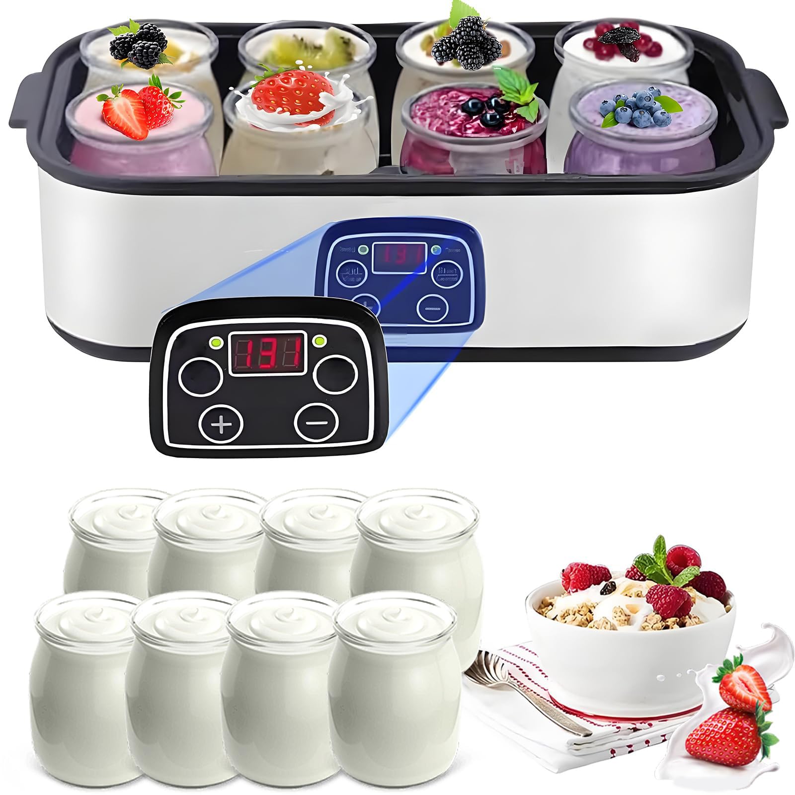 Yaourtière Automatique avec Écran LCD et 8 Pots