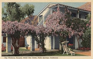 Lantern Press View of the Wisteria Pergola, Oasis Hotel (12x18 Art Print, Wall Decor Travel Poster)