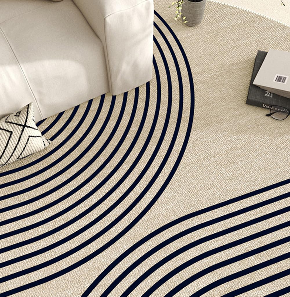 Tapis De Salon En Microfibre Moelleux, Antidérapant, Lavable, Gris