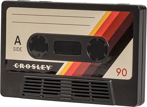 Miniatura 10 de Crosley Altavoz inalámbrico portátil Bluetooth de la cinta del casete CR3045BK-CS, negro clásico