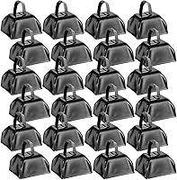 Vista 1 de Yeshone 24 Piezas Cencerros de Metal con Asa Campanas de Vaca Generadores de Ruido para Eventos Deportivos Pequeños Generadores de Ruido Fuertes