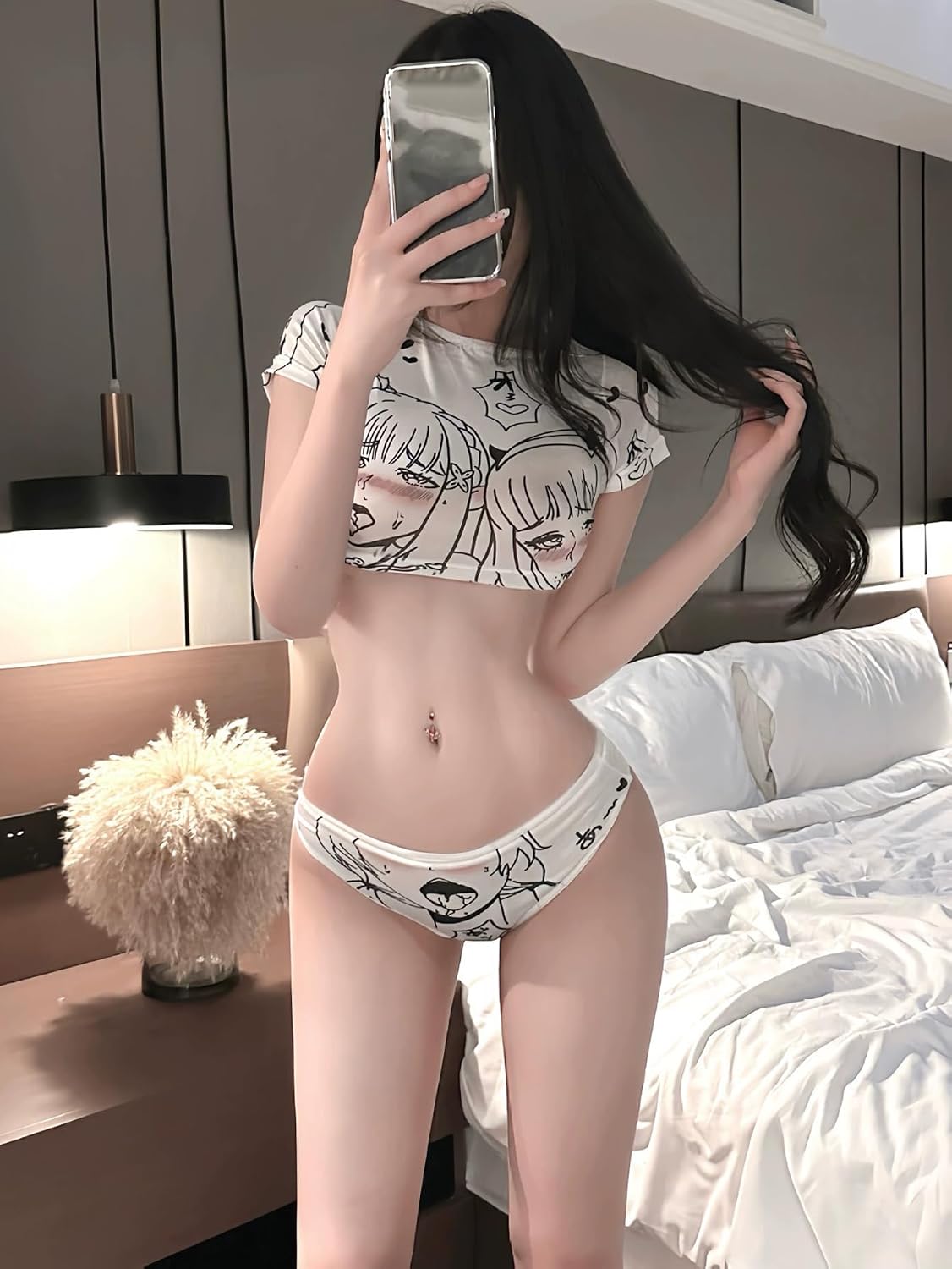 Women's Kawaii Anime Cosplay Lingerie Underwear Set Costume Outfit