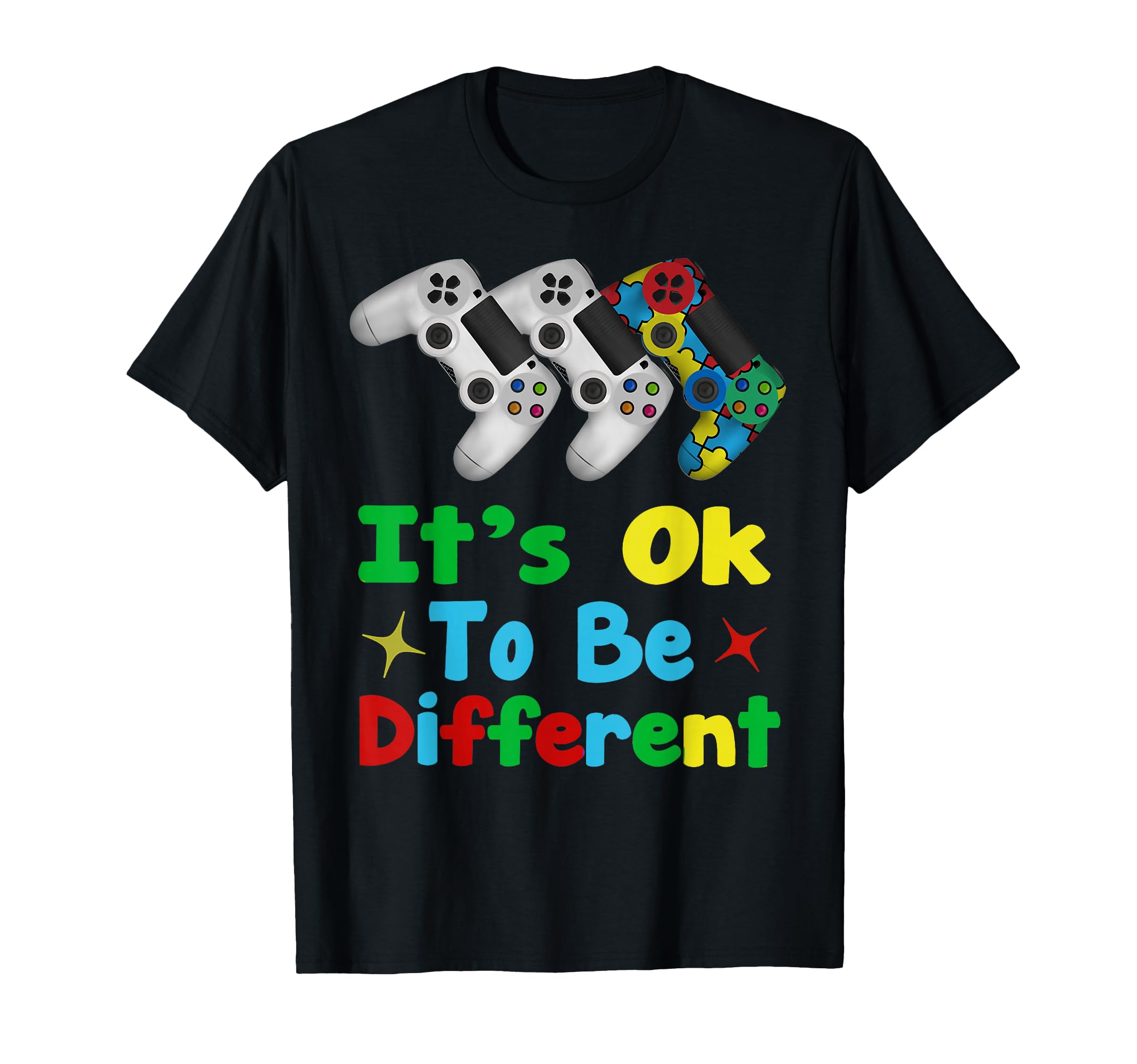 Boys Autism Gift Game Autism Awareness Month Day Men Kids T-Shirt Small