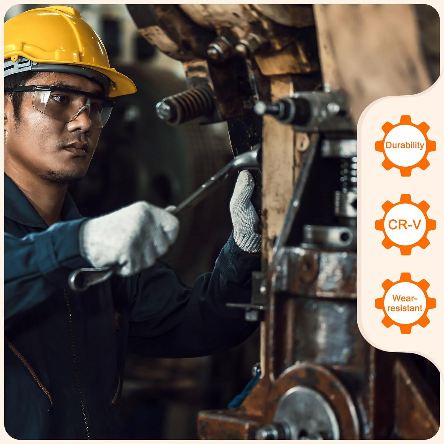 HARFINGTON 2pcs 45 Degree Offset Box End Wrench 30mmx32mm Metric 12 Point Mirror Chrome Plated Alloy Steel Double Box Wrenches Long Industrial Grade Torx Box Wrench Repair Tool