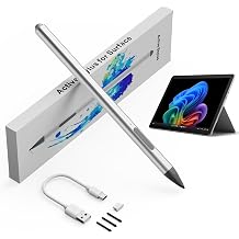 Surface Pro Stylus Pen for Surface Pro 12/11/10/9/X/8/7/6/5/4/3 - USB-C Fast Charge, 4096 Pressure Sensitivity, Palm Rejection & Magnetic Attachment, Works with Go/Book/Laptop/Studio